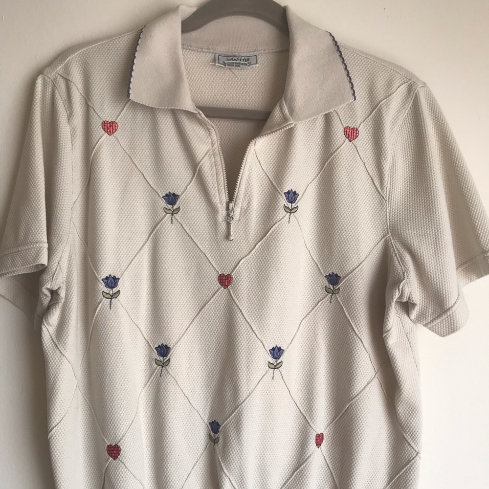 Collared Short Sleeve Adeline by Alfred dunner